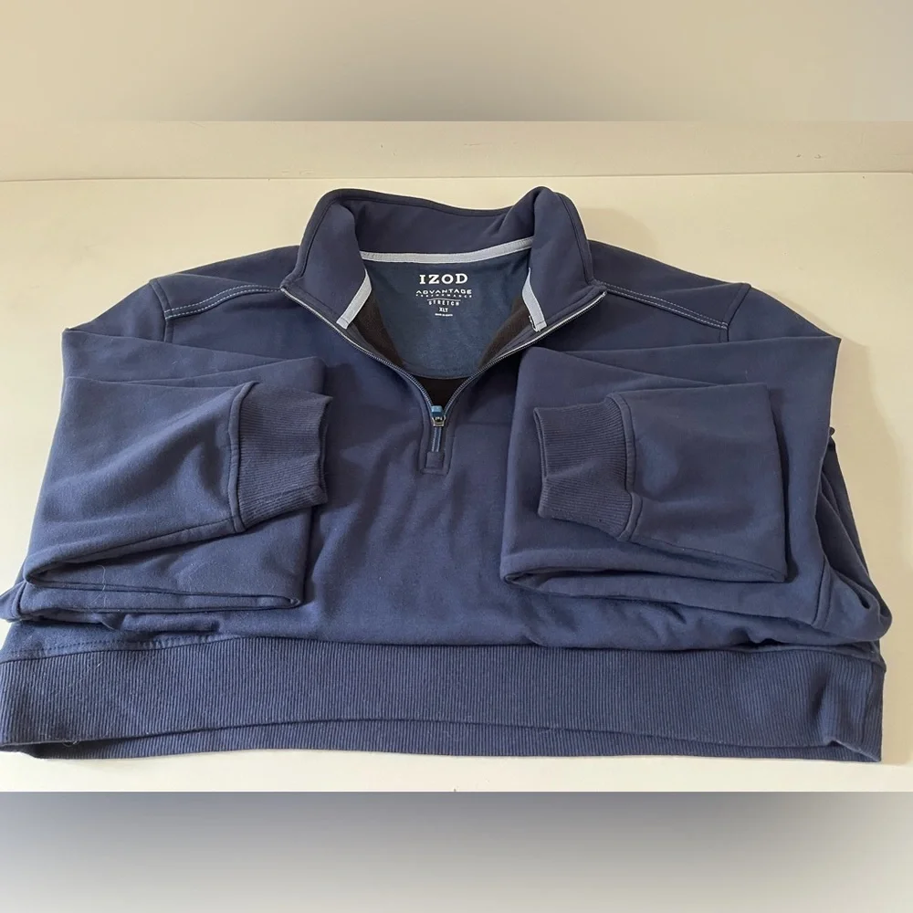 IZOD Advantage Navy Quarter-Zip Pullover – Size XLT